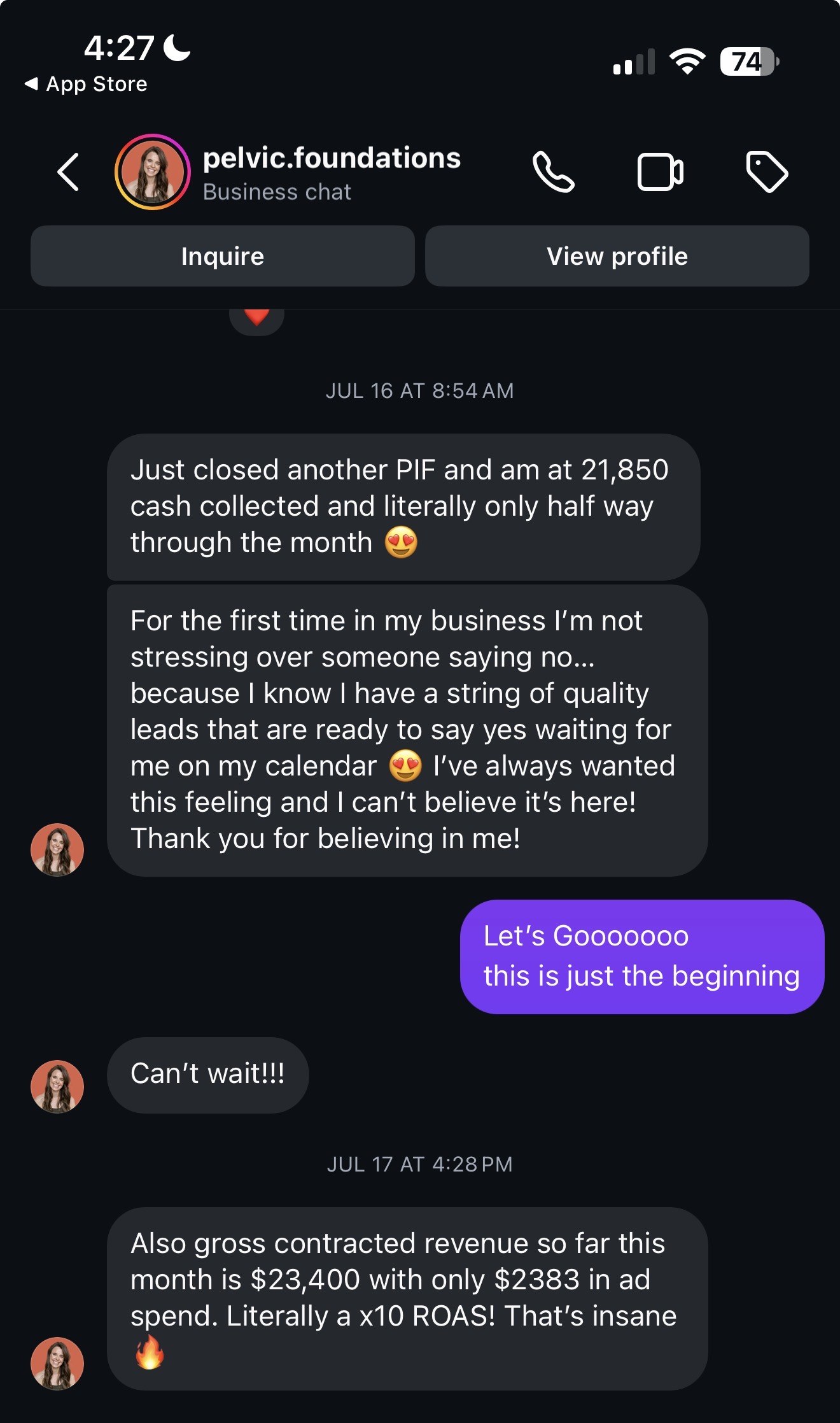 Dr. Jules — $23,400 contracted on $2,383 ad spend